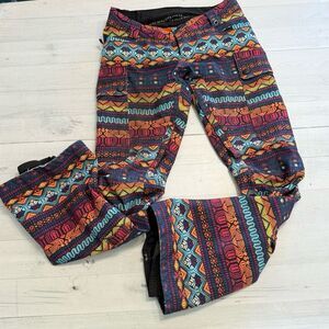 Burton women's Gloria colorful pattern‎ snowboard ski snow pants XS